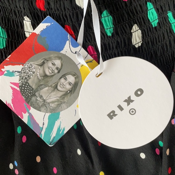 Rixo Black Polka Dot Swing Dress Size 4 - Picture 7 of 8